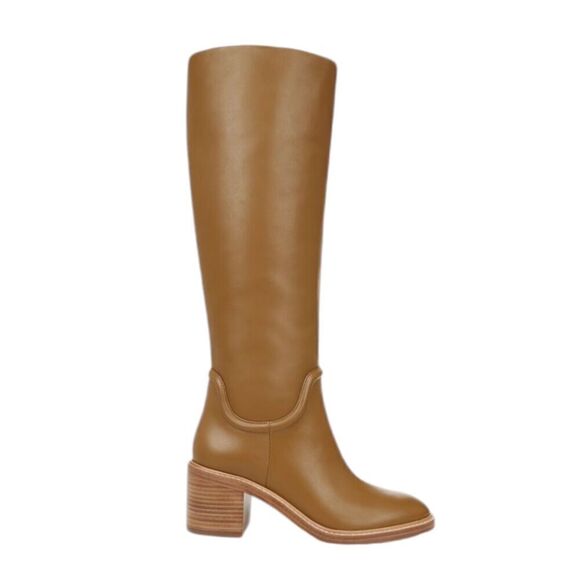 NEW $650 VINCE Fabian Leather Knee High Boots “Ginger” Brown NWOB US 6.5M